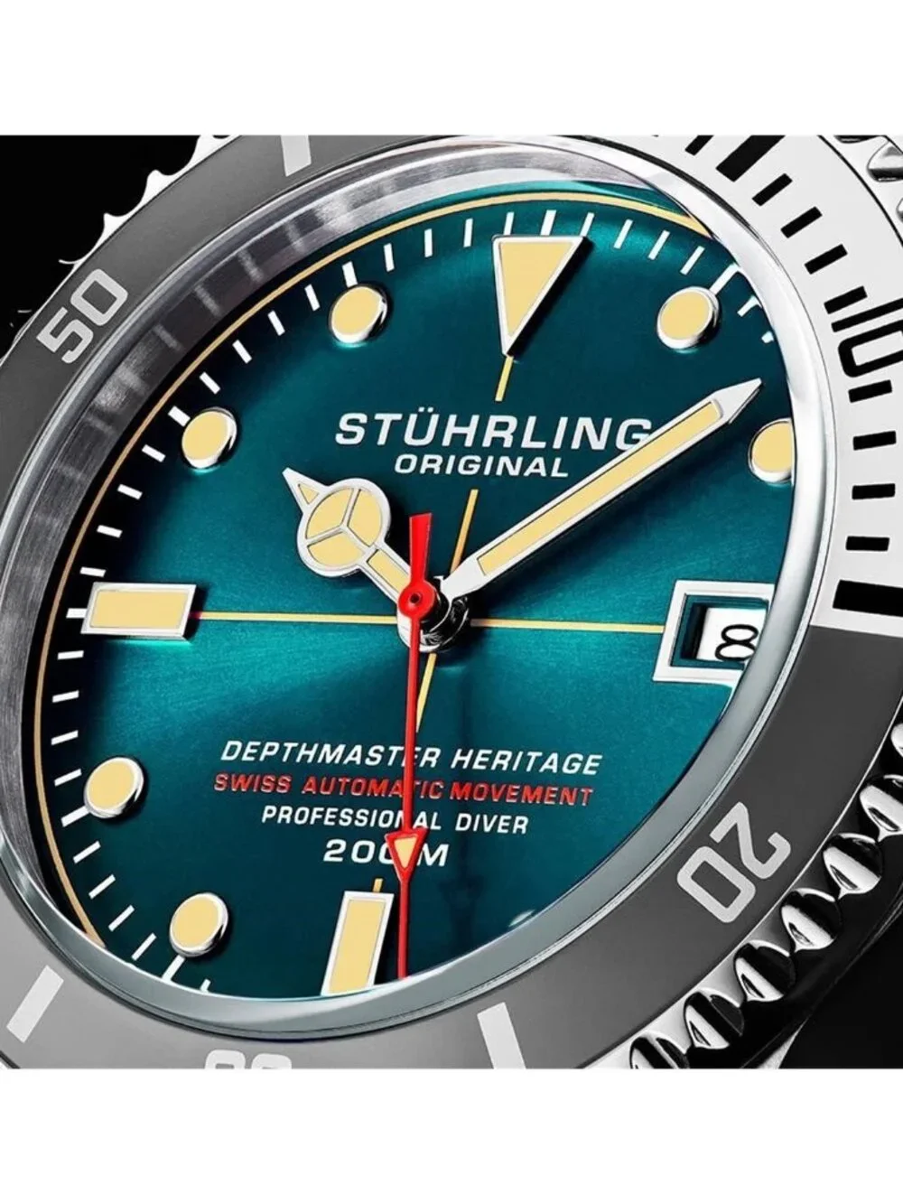 NWT Stuhrling Original Aquadiver Automatic Blue Dial Men's Watch